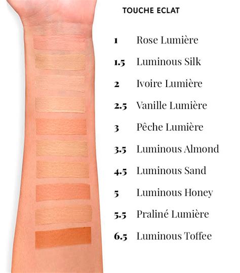 ysl touche eclat discontinued|YSL touche eclat colour chart.